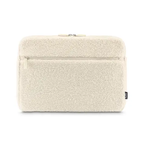 Hama Cozy obal na notebook 14,1-15,6" (36-40 cm) béžová / huňatý / přední kapsa 