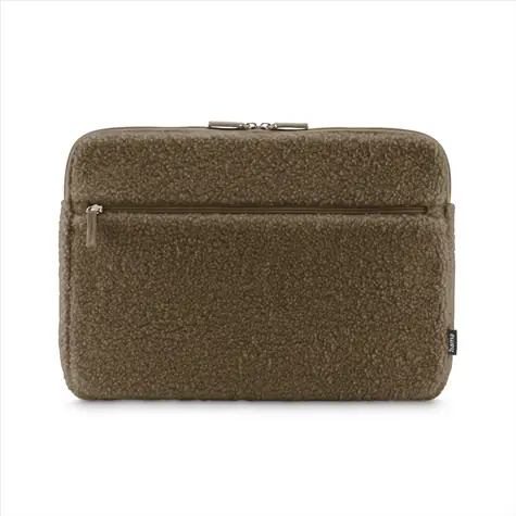 Hama Cozy obal na notebook 14.1-15.6" (36-40 cm) hnědá / huňatý / přední kapsa