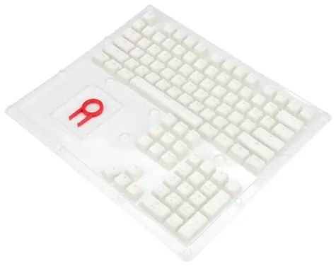 Redragon A130 PBT Doubleshot bílá / kryty kláves / 104 ks / US
