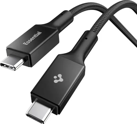 Spigen EB10015CC Essential USB C na USB C 100W kabel 1.5m černá / USB 3.2 Gen1