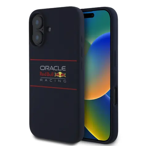Red Bull Silicone Horizontal Logo MagSafe Zadní Kryt pro iPhone 16 Plus Navy