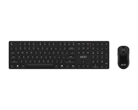 MSI FORGE K-210 černá / bezdrátová sada klávesnice a myši / 2.4 GHz / membránová / optická / 1600 DPI / DE layout