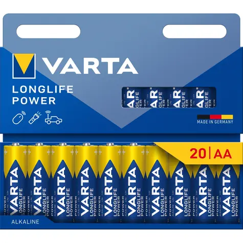Varta Longlife Baterie AA 20ks / 1.5V / alkalická / v blistru