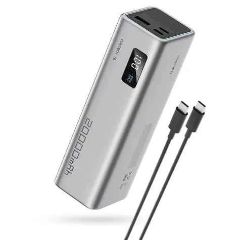 Cuktech CUKP200XGLGR PowerBanka 100W šedá / 20000mAh / 2x USB-C / USB-A