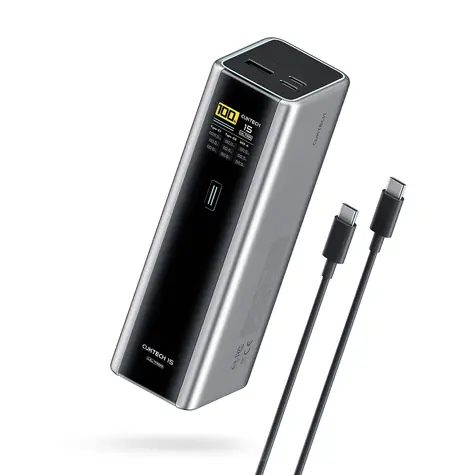 Cuktech CKPB200UGLGR Powerbanka 210W šedá / 20000mAh / 2x USB-C / USB-A