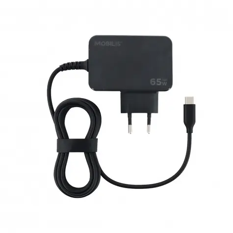 Mobilis 020015 USB-C adaptér pro notebook 1.8m černá / 65W / PD / PPS