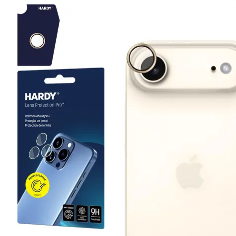 3mk HARDY Lens Protection Pro ochranné sklo na fotoaparát pro Apple iPhone Air titániová zlatá