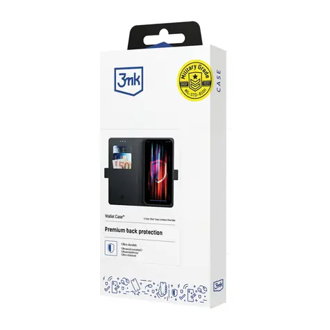 3mk Wallet Case ochranný kryt pro Redmi 15C 4G/5G (173mm) černá