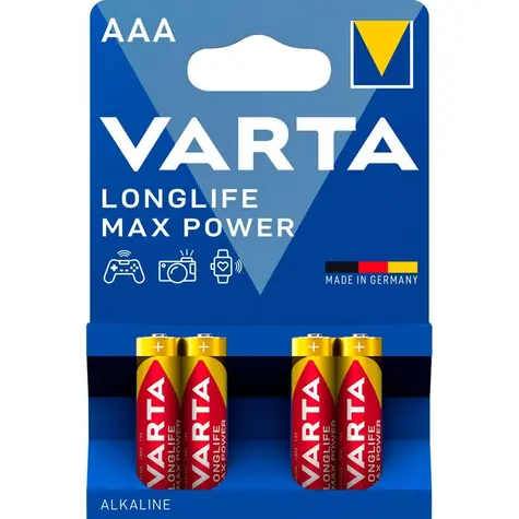 Varta Longlife Max Power Baterie AAA 200ks / 1.5V / alkalická / v boxu