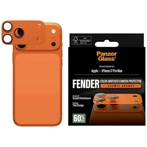 PanzerGlass FENDER Apple iPhone 17 Pro Max oranžový ochranný hliníkový prvek fotoaparátu