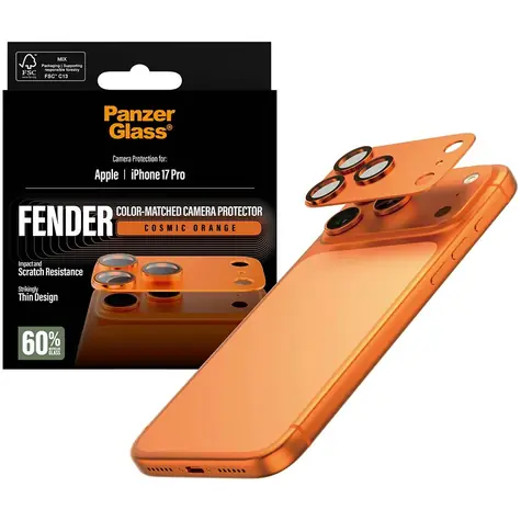 PanzerGlass FENDER Apple iPhone 17 Pro oranžový ochranný hliníkový prvek fotoaparátu 