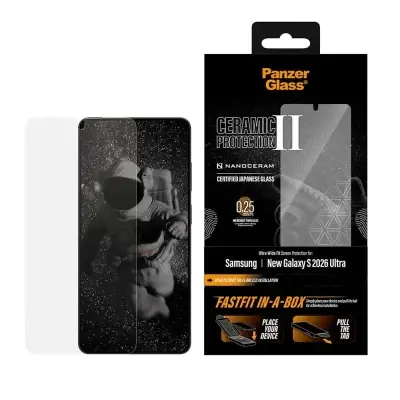 PanzerGlass Ceramic II Samsung Galaxy S26 Ultra s bezprašným instalačním boxem