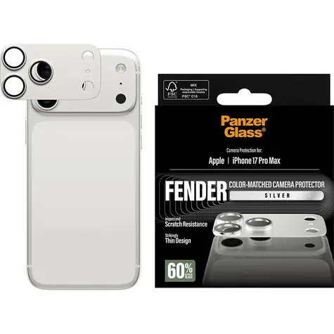 PanzerGlass FENDER Apple iPhone 17 Pro Max stříbrný ochranný hliníkový prvek fotoaparátu