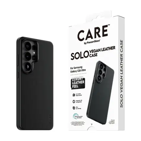 PanzerGlass CARE kryt Samsung Galaxy S26 Ultra SOLO Qi černá veganská kůže