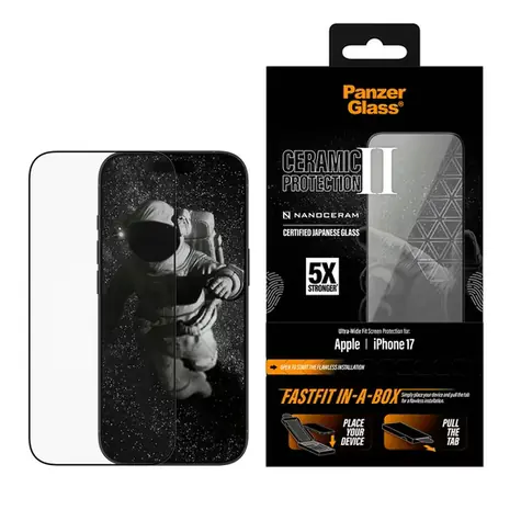 PanzerGlass Ceramic II Apple iPhone 17 s bezprašným instalačním boxem