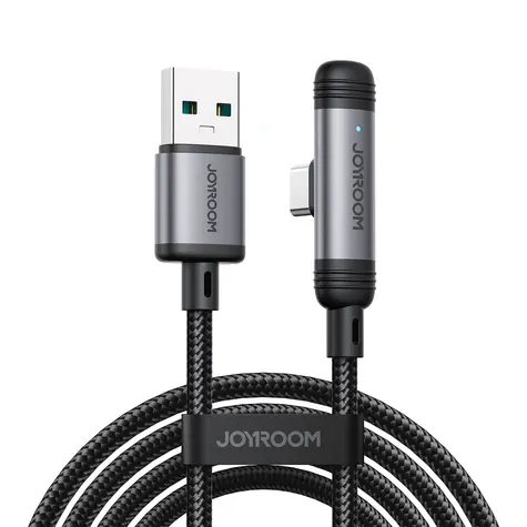 Joyroom S-A56 EnjoyX Series 90° Nabíjecí kabel USB-A (M) - USB-C (M) 3A 1.2m černá