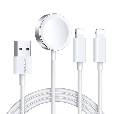 Joyroom S-IW007 3-in-1 kabel USB-A - nabíječka pro Apple Watch + 2x Lightning 1.2m bílá