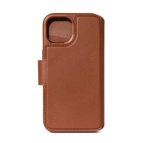 Rozbaleno - Decoded Leather Detachable Wallet odnímatelné kožené pouzdro pro Apple iPhone 15 Plus hnědá / rozbaleno