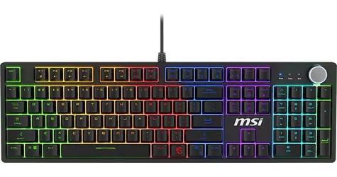 MSI FORGE GK320 Red černá / herní klávesnice / mechanická / Red spínače / USB-A / CZ+SK Layout