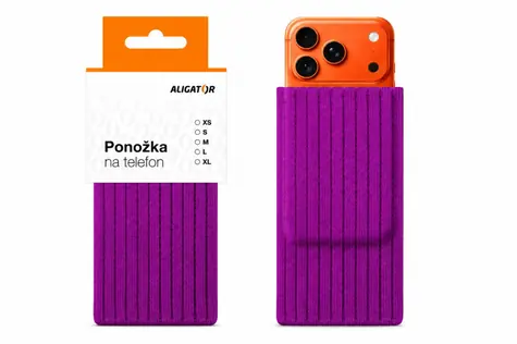 Aligator Ponožka na telefon L / fialová