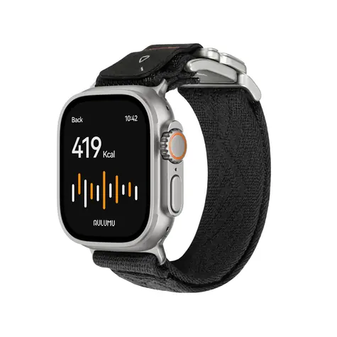 Aulumu C03 Titanium Mag řemínek na hodinky, Titanová přezka - Black