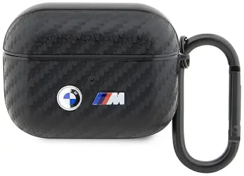 BMW Kryt s dvojitým kovovým logem Carbon pro AirPods Pro černá
