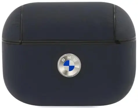 BMW Kryt pro AirPods Pro z pravé kůže se stříbrným logem tmavě modrá