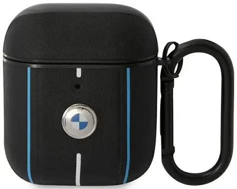 BMW Kryt pro AirPods 1/2 Color Lines kožený černá