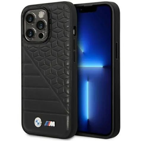 BMW Zadní kryt Bi Pattern pro iPhone 14 Pro 6.1 černá