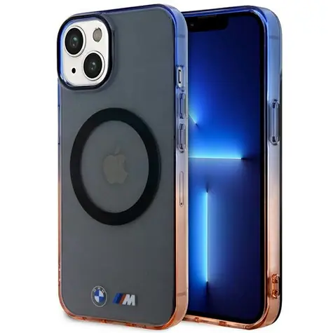 BMW Zadní kryt Gradient Bumber MagSafe pro iPhone 14 6,1 šedá