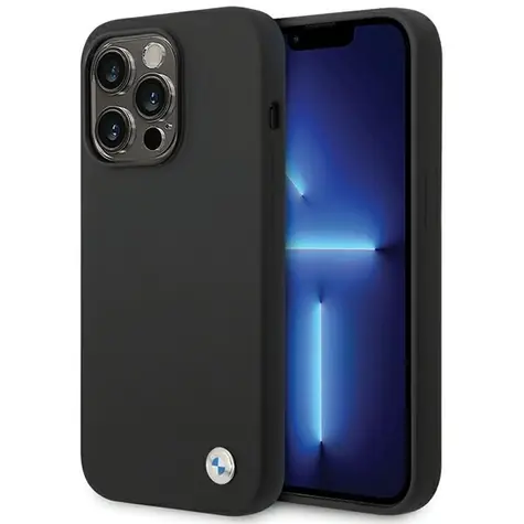 BMW Zadní kryt kovový s logem pro iPhone 15 Pro Max černá