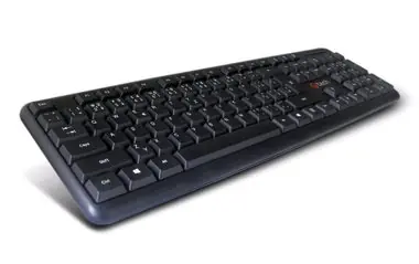 Rozbaleno - C-TECH KB-102-BL Slim klávesnice  / CZ/SK / PS/2 / černá / rozbaleno