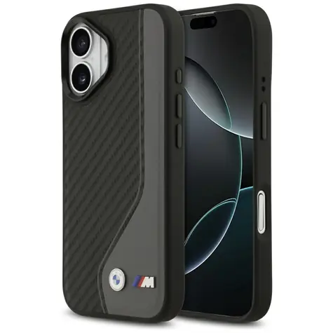 BMW Zadní kryt s karbonovým logem MagSafe pro iPhone 17 černo-šedá