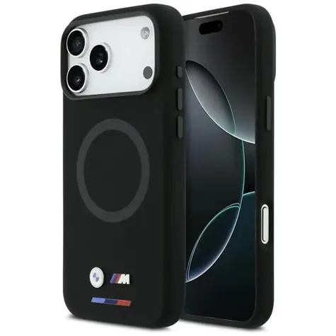 BMW Zadní kryt silikonový s logem MagSafe pro iPhone 17 Pro Max černá