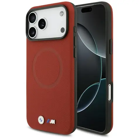 BMW Zadní kryt Metal Logo MagSafe pro iPhone 17 Pro Max červená