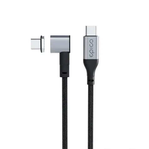 Rozbaleno - Epico Magnetický pletený nabíjecí kabel USB-C na USB-C 2m šedá / rozbaleno