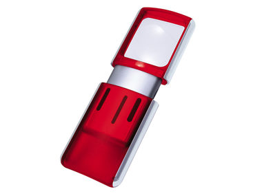 WEDO Lupa s LED světlem červená