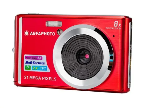 Agfa Compact DC 5200 červená / 2.7" LCD / 21 Mpix CMOS / 8x digitální zoom / SD