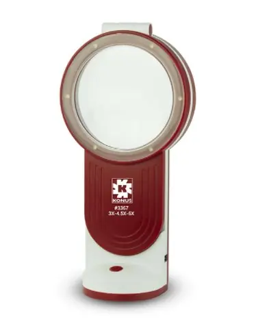 Konus Flexo-75 / Ruční lupa / 3x/4.5x/6x / LED