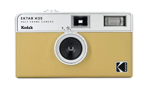 Kodak EKTAR H35 písková / Fotoaparát na film / 35mm film / blesk