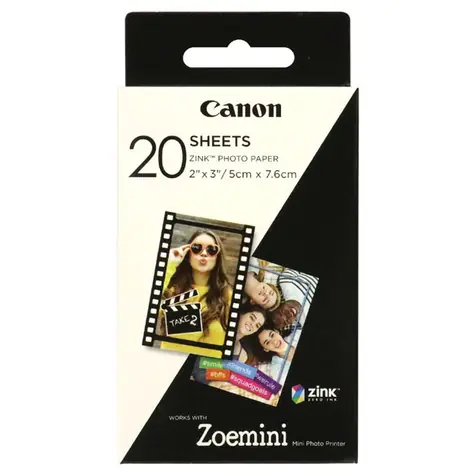Canon Zink ZP-2030 fotopapír pro Zoemini 50x76 mm 20 ks