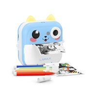 LAMAX InstaKid2 Plus modrá / dětský fotoaparát / 2.4" displej / Micro SD / MP3 / USB-C / hry 