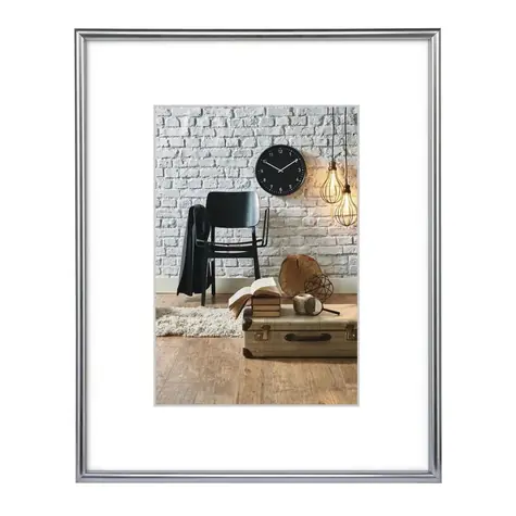 Hama rámeček plastový SEVILLA stříbrná / 60x80 cm / plastové sklo