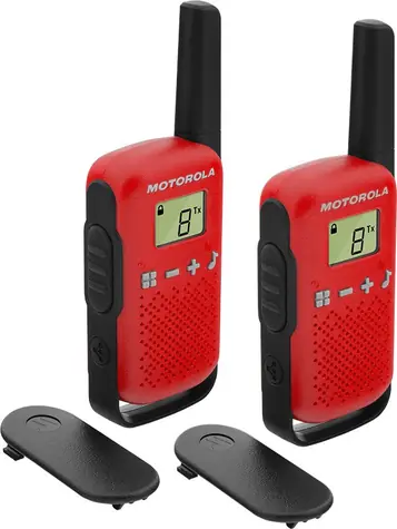 Motorola TLKR T42 červená / 2x vysílačka / LCD / dosah 4km / 16 kanálů