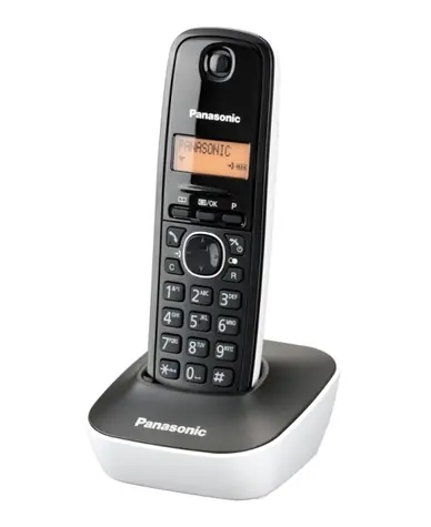 Panasonic KX-TG1611FXW černo-bílá / DECT bezdrátový telefon / 1-řádkový podsvícený displej / české menu