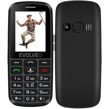 EVOLVEO EasyPhone EG + stojánek černá / 2.4" / SOS / Bluetooth / microSDHC 