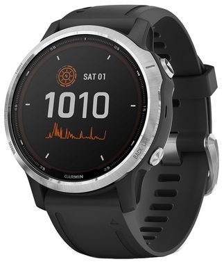 Garmin fenix6S Solar stříbrno-černá / GPS / BT / měřič tepu / krokoměr / solární dobíjení
