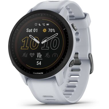 Garmin Forerunner 955 Solar bílá / sportovní hodinky / GPS / BT / Wi-Fi / přehr. hudby / měřič tepu / krokoměr