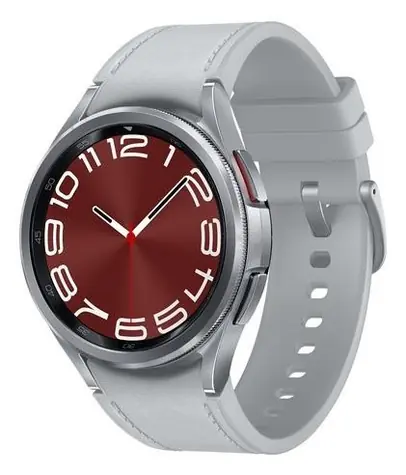 SAMSUNG Galaxy Watch 6 Classic (43 mm) BT stříbrná / Chytré hodinky / AMOLED / Wi-Fi / Bluetooth / GPS / Wear OS