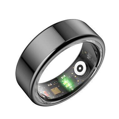 Powerton Smart Ring vel. 8 černá / Chytrý prsten / BT 5.0 / IP68